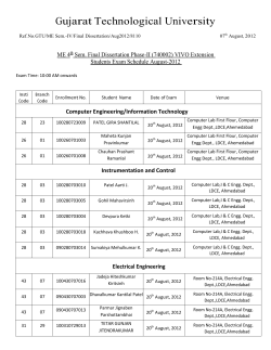 (Revised)ME 4th Sem. Final Dissertation Phase-II (740002) VIVO Extension Students Exam Schedule August-2012
