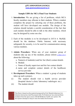 For MCA Final Year students: Sample projects and dissertation: Healthcare Systems projects