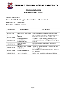 Open invitation for ME -IV Dissertation Phase - II vivo