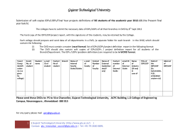 Submission of soft copies IDPs/UDPs/Final Year projects definitions of BE students of the academic year 2012-13 (the Present final year batch)
