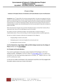 Invitation to Principals/ directors of Institutions and Faculty Members to join in the Movement