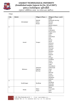 GTU goes to Villages: