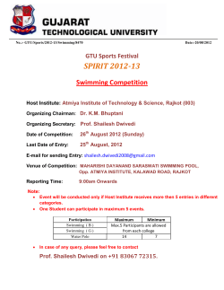 SPIRIT 2012-13: Swimming Competition