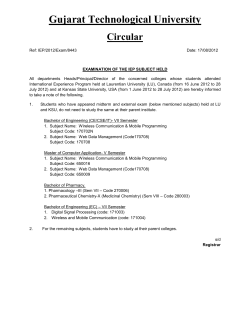 International Experience Program - IEP Students Appeared in Mid Term and External Examination