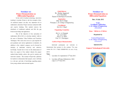 Seminar on Project Demonstration on Differential Equation LDCE on 16th July,2011