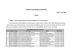 UFM hearing (First phase of May-July11 GTU Examination)(Revised)