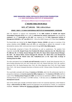 Minutes HR Round Table on HR skill held on 18.06.2011 organized by CKSVIM