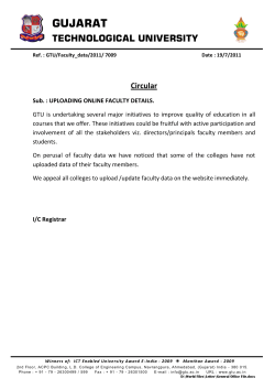 UPLOADING ONLINE FACULTY DETAILS