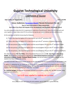 GTU Celebration of Success program on Friday 12th August 2011