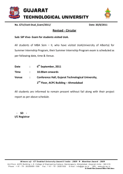 SIP Vivo- Exam for students visited UoA(Revised)