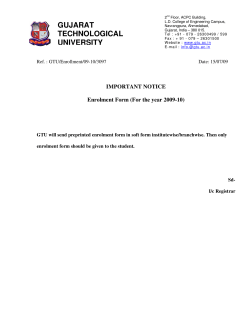 Enrolment Notice for the Year 2009-10