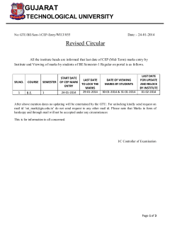 CEP (Mid - Term) Marks Entry BE Semester -1(Revised)