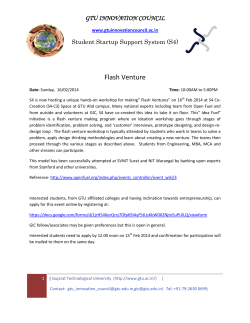 Flash venture program on Sunday, 16th February 2014 for students interested in entrepreneurship; Applu online