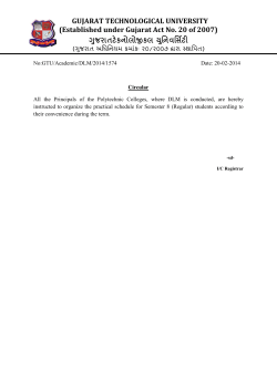 Arrangement for practicals for DLM students