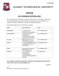 GTU TECHNICAL FESTIVAL-2014