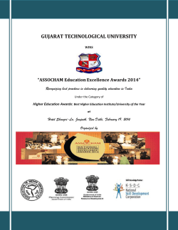 GTU wins Government University of the Year Award at ASSOCHAM Education Excellence Awards 2014 on February 19