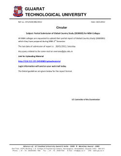 Partial Submission of Global Country Study (2830003) for MBA Colleges