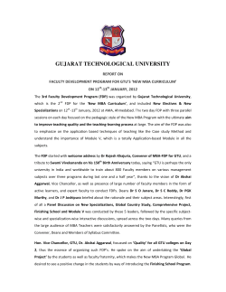 379 Faculty members participate in the GTU Faculty Development Programs run in parallel on 12th and 13th January 2012