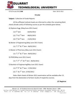 Collection of Grade Reports