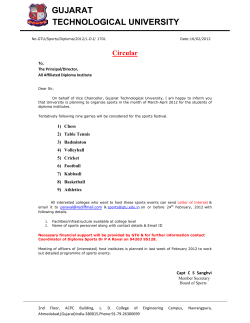 Circular for Diploma Sports 2012- Letter of Interest
