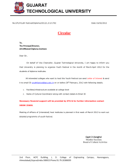 Circular Diploma Youth Festival 2012- Letter of Interest