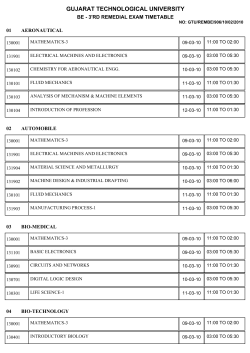 B.E Sem-III Remedial Exam Timetable