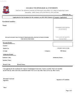 Blank Enrollment Form for MCA