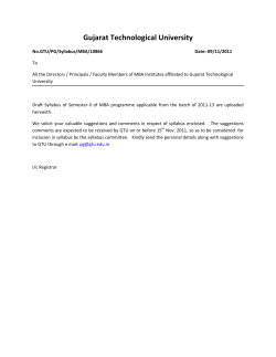 Proposed MBA Semester II Syllabus from the Academic Year 2011 -12