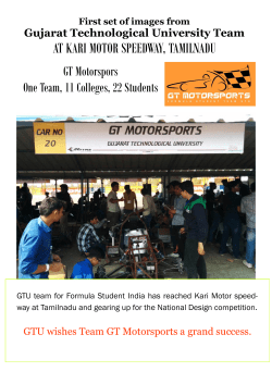 First set of images of GTU Formula Student India Team from Kari Motor speedway, TN.