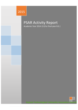 PSAR Activity Report for 2014-15: College and Department-wise analysis: PSAR work leads students towards becoming innovative; So HODs and Principals/ Directors should look at the analysis and work to achieve the requirement of study and analysis of 5 patents by every student