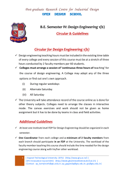 Important Circular for Principals and HODs: Design Engineering 1(b) at 4th Semester of BE