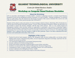 For MBA Faculties: A workshop on Computer-based Business Simulation