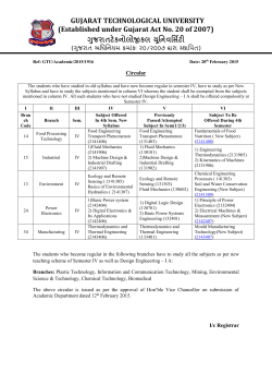 Equivalency of BE Semester IV (Remaining Branches)