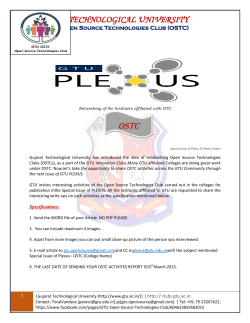 A Call to College's Open Source Technologies Club:Opportunity to share OSTC activities across the GTU Community through the next issue of GTU PLEXUS