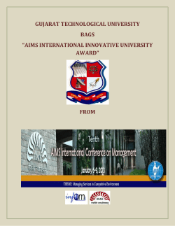 Gujarat Technological University bags AIMS INTERNATIONAL INNOVATIVE UNIVERSITY AWARD
