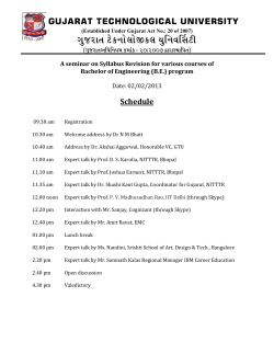 A seminar on Syllabus Revision for various courses of Bachelor of Engineering (B.E.) program