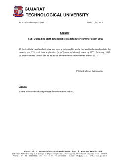 Uploading staff detail/subjects detail for summer exam 2013
