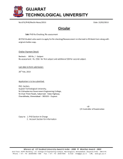 Circular for PhD Re-Checking /Re-assessment