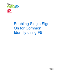 Enabling Single Sign-On for Common Identity using F5