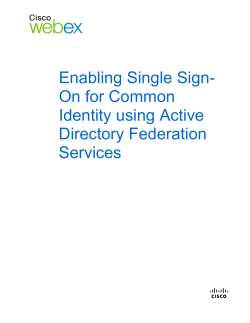 Enabling Single Sign-On for Common Identity using Active Directory Federation Services