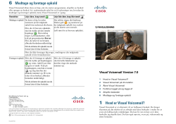 Lynvejlednining Visual Voicemail Version 7.0