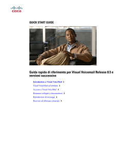 Guida rapida di riferimento per Visual Voicemail Release 8.5 e versioni successive
