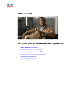 Guia r&Atilde;&iexcl;pido do Visual Voicemail vers&Atilde;&pound;o 8.5 e posteriores