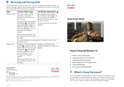 Quick Start Guide for Visual Voicemail Release 7.0