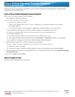 Cisco Unified Attendant Console Standard Guida di riferimento rapido Versione 10.6.0 (Italiano)