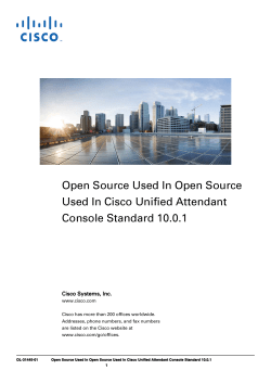 Cisco Unified Attendant Console Standard 10.0.1 Open Source Documentation