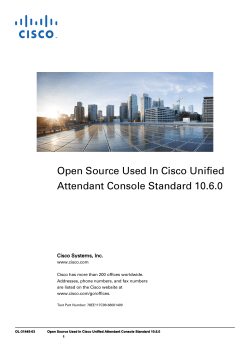 Cisco Unified Attendant Console Standard 10.6.0 Open Source Documentation