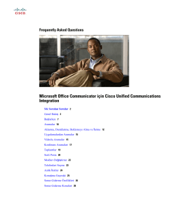Microsoft Office Communicator i&ccedil;in Cisco Unified Communications Integration Release 8.0