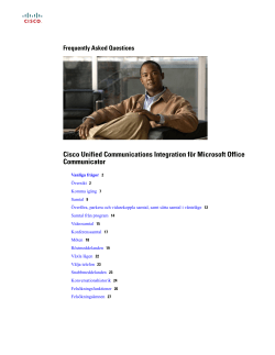 Cisco Unified Communications Integration f&ouml;r Microsoft Office Communicator Version 8.0