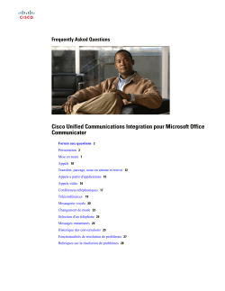 Cisco Unified Communications Integration pour Microsoft Office Communicator Version 8.0